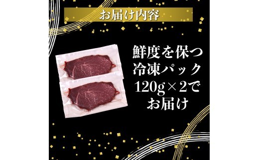 ヒレ ステーキ 宮崎 ハーブ牛 240g(120g×2枚)小分け 真空パック 冷凍
