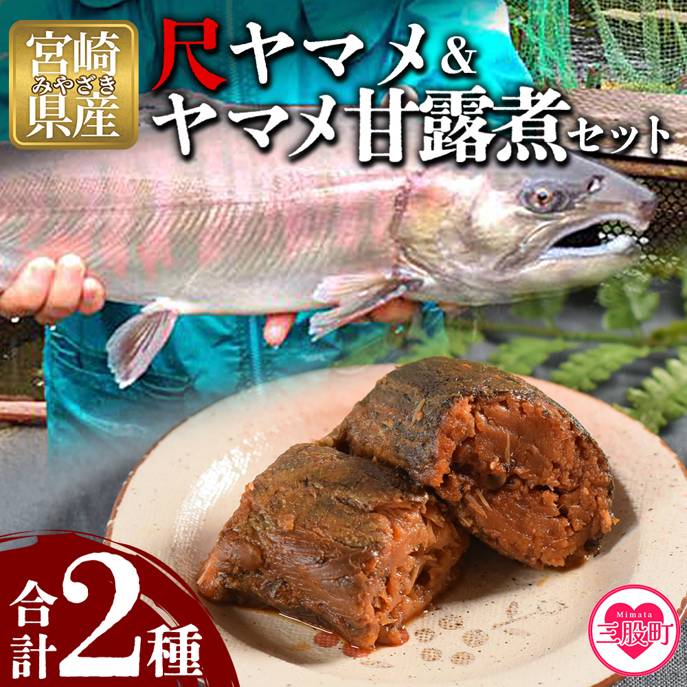幻の尺ヤマメプレミアムとヤマメ甘露煮セット(計2種)  冷凍食品 国産 九州産 宮崎 いくら 魚卵 やまめ 甘露煮 おかず 水産物 魚 詰め合わせ【MI020-sk】【有限会社しゃくなげの森】