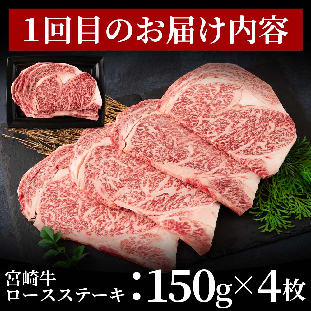 【定期便3か月】宮崎牛を味わうセット 総量1.6kg国産ブランド牛 牛肉 おすすめ 黒毛和牛 国産牛肉 和牛 人気 コスパ 定期便 量が多い A4 A5 柔らかい 肉質 霜降り【MI230-nh】
