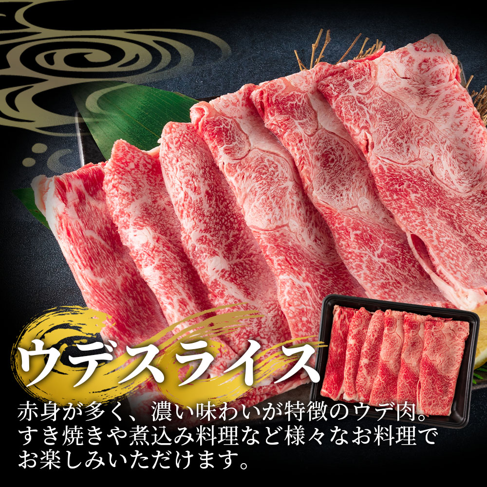 宮崎牛（ウデ、モモ、バラ）のスライス 総量1.2kg 国産ブランド牛 牛肉 おすすめ 宮崎牛 人気 コスパ 量が多い 牛モモ モモ 牛バラ バラ ウデ モモ ロース 肉 すき焼き【MI127-my】