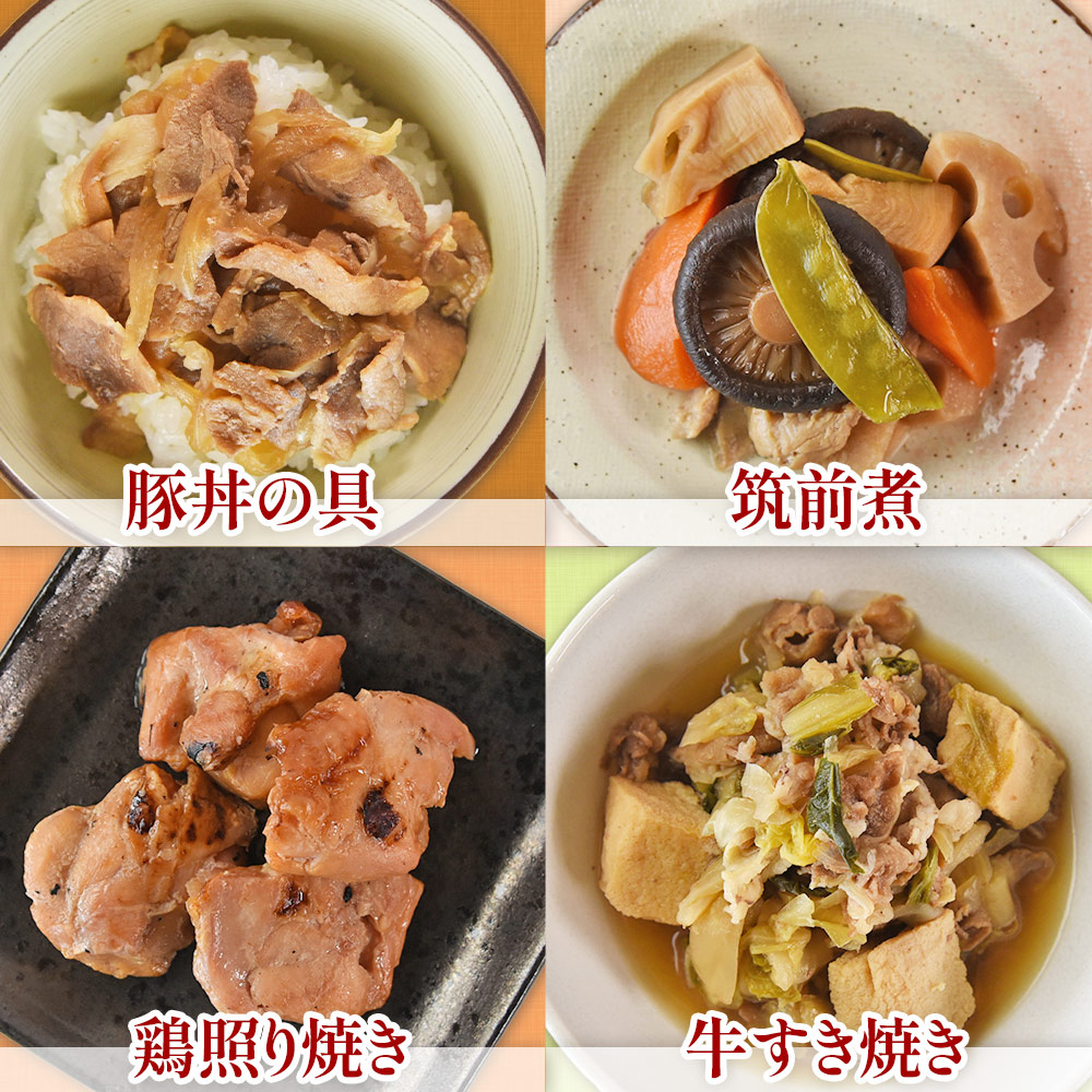 冷凍お惣菜セットA 簡単便利 常備 時短おかず 毎日の食卓 献立 冷凍食品 小分け 湯煎 ゆせん レンジで簡単 レンチン 温めるだけ 一人暮らし 単身赴任 学生 仕送り 和食 【MI647-mp】