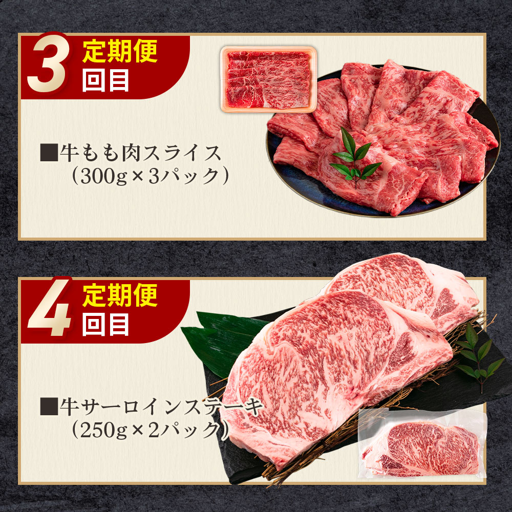 【定期便全6回連続】宮崎牛と豚・鶏 食べ比べセット 約6.5kg厳選 サーロイン 肩ロース ミスジ スライス ステーキ 若鶏 もも モモ 小間切れ A4ランク ブランド牛 希少部位 【MI632-mk】