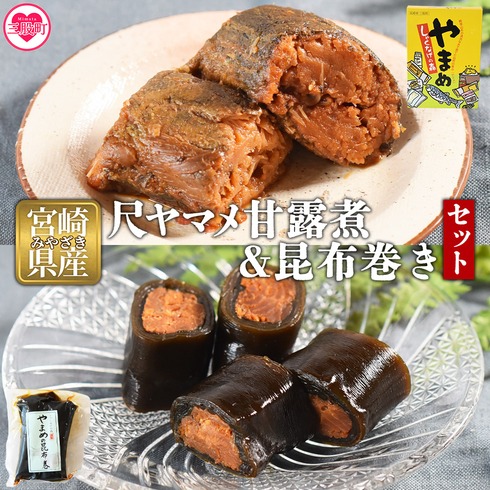 尺ヤマメ甘露煮・昆布巻きセット国産 九州産 山女魚 水産物 魚 魚介 養殖魚 誕生日 プレゼント ギフト 贈答品 おせち料理 おかず おつまみ 肴 バーベキュー BBQ【MI768-sk】