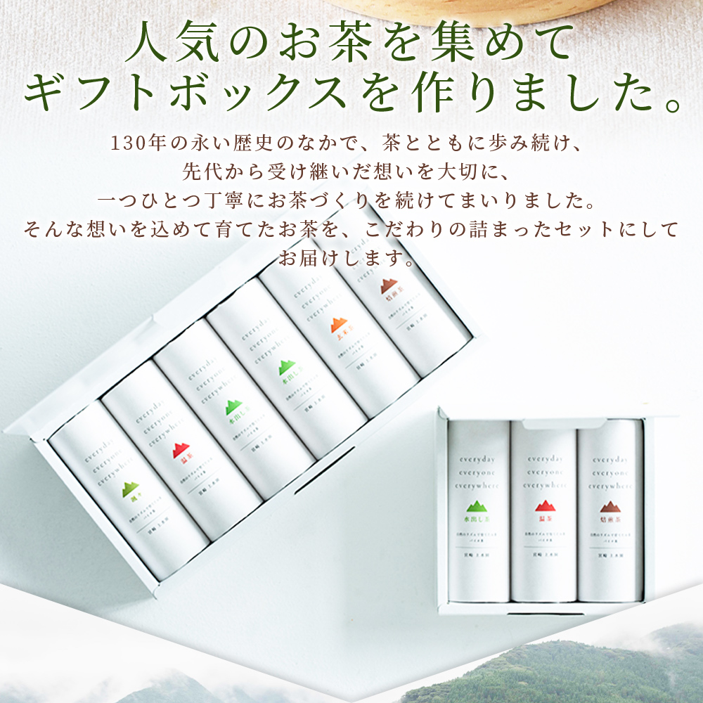 everyday スターターセット 選べる 内容量 3本 6本 お茶 水出し茶 温茶 焙煎茶 玄米茶 微粉末茶 バイオ茶 飲み物 飲料【MI781-km】
