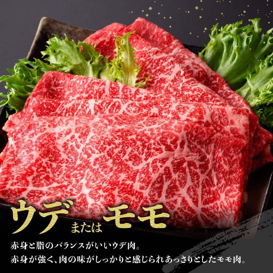 【グラム数が選べる】 宮崎県産 黒毛和牛 赤身 すきしゃぶ 250g～1kg 数量限定 国産 肉 牛肉 すき焼き しゃぶしゃぶ 焼きしゃぶ ミヤチク 赤身 モモ もも ウデ うで 送料無料 宮崎県 川南町
