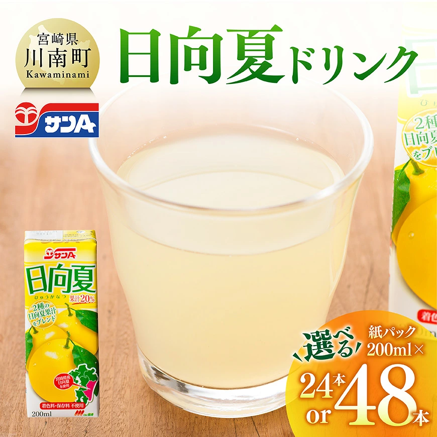 ※本数が選べる※ サンA日向夏ドリンク200ml - ジュース 果汁飲料 紙パック 日向夏 九州 宮崎県 川南町