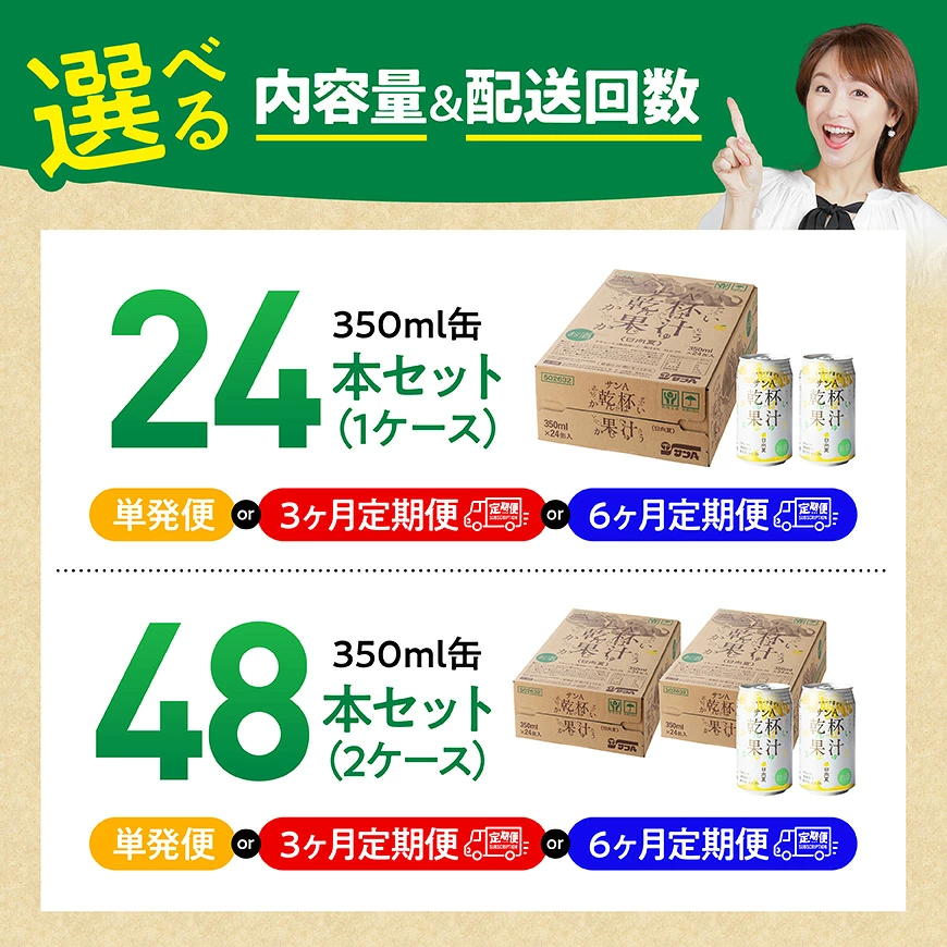 【本数・回数が選べる】サンA 日向夏酎ハイ「乾杯果汁」(缶)350ml - 飲料 アルコール 度数3% お酒 リキュール チューハイ 宮崎県産 川南町 送料無料