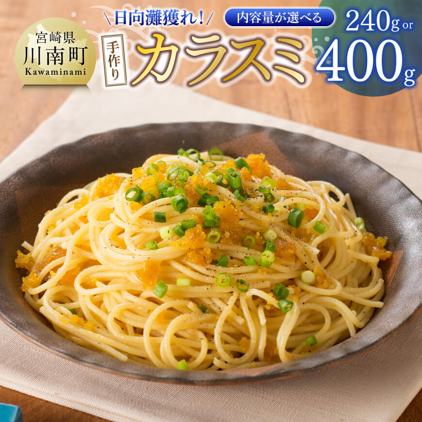 【内容量が選べる】手作り「カラスミ」240g～400g おつまみ カラスミ ボラ 珍味 国産 宮崎県 川南町 送料無料