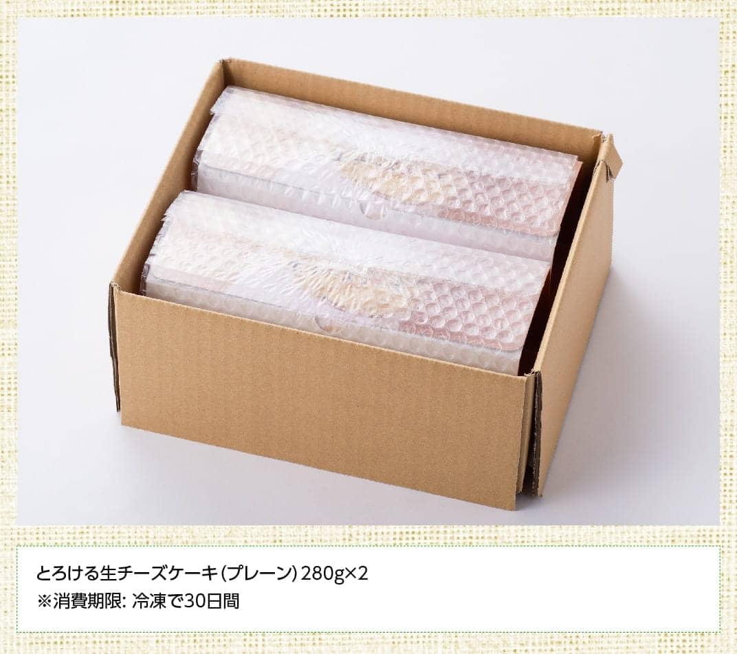 『押川春月堂本店』とろける生チーズケーキ（プレーン2個） ふわふわ生クリーム なめらか生地 とろける食感 おうち時間  送料無料宮崎県 川南町