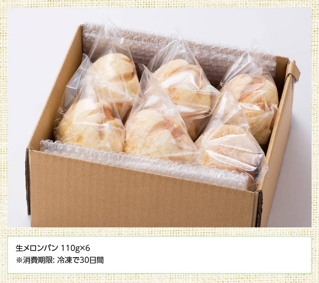 『押川春月堂本店』生メロンパン6個【スイーツ おやつ パン 大人気 生クリーム 川南町】H2706