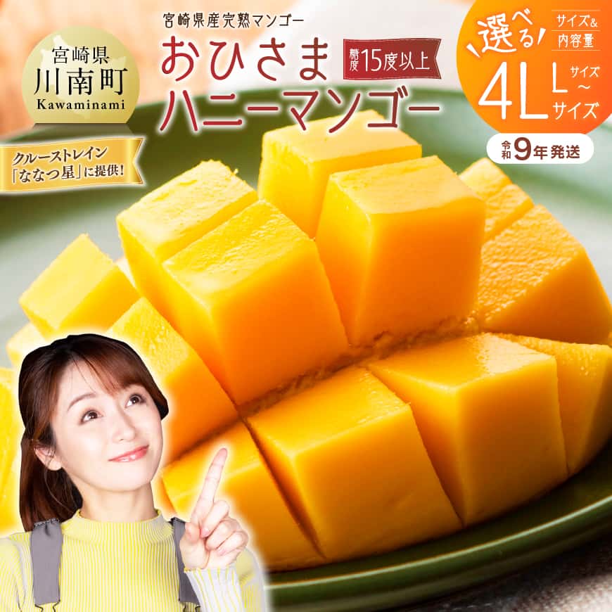 ≪先行受付≫※内容量が選べる※【令和9年発送】宮崎県産完熟マンゴー「おひさまハニーマンゴー」L~4L 果物 フルーツ マンゴー 宮崎県産 完熟マンゴー