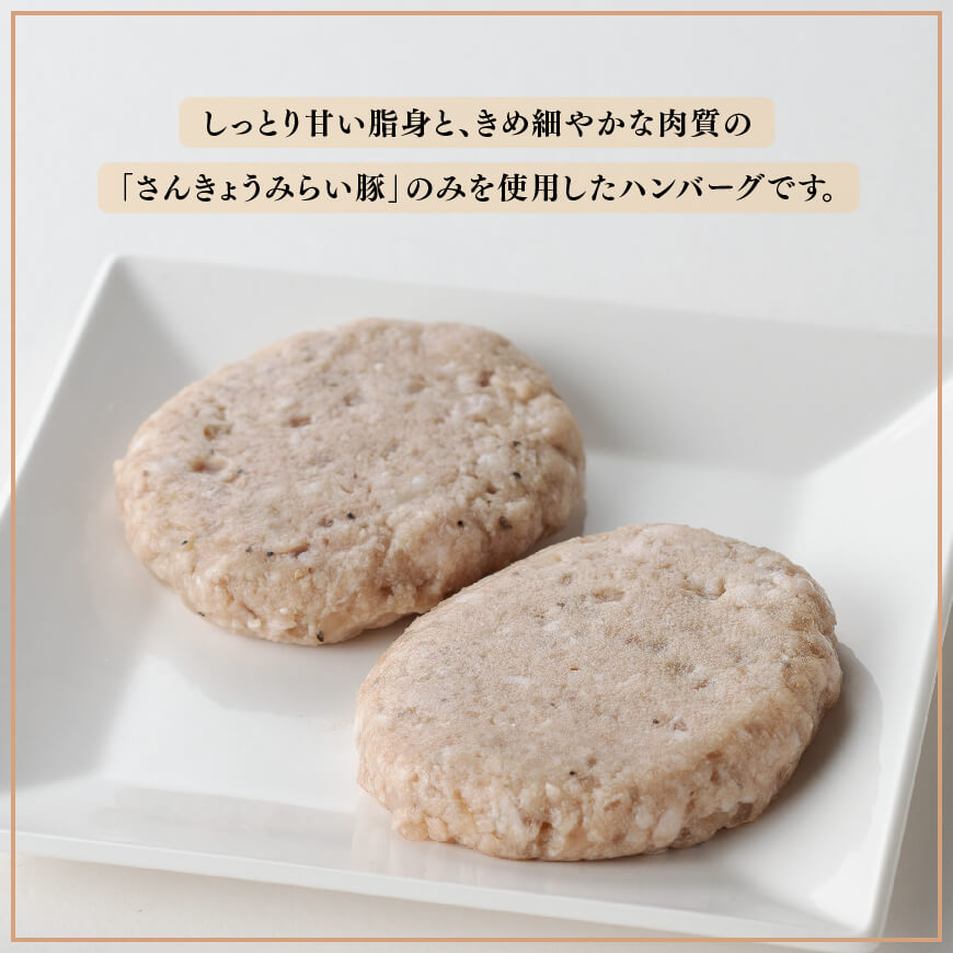 【令和8年11月発送】さんきょうみらい豚 ”ふんわりやわらか” ハンバーグセット(90g×11P、ソース200g付) 肉 豚肉 総菜