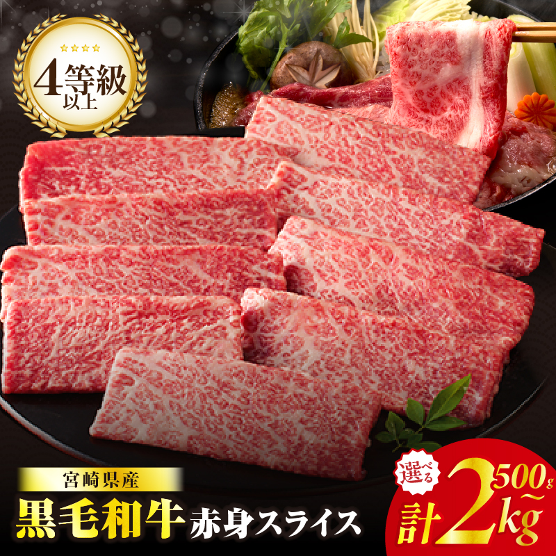 黒毛和牛赤身スライス 計500g