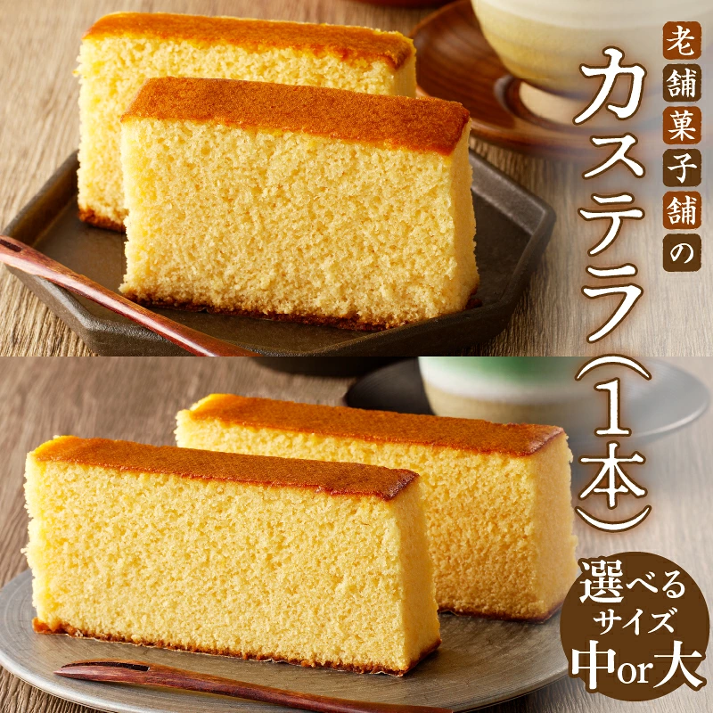 【2週間以内発送】【内容量が選べる】老舗菓子舗のカステラ 中 or 大 お菓子 焼き菓子 スイーツ 国産_T035-0075-SKU