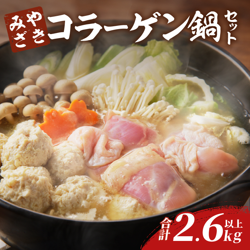 コラーゲン鍋セット(合計2.6kg以上) 肉 鶏 鶏肉 鍋 国産_T017-0057