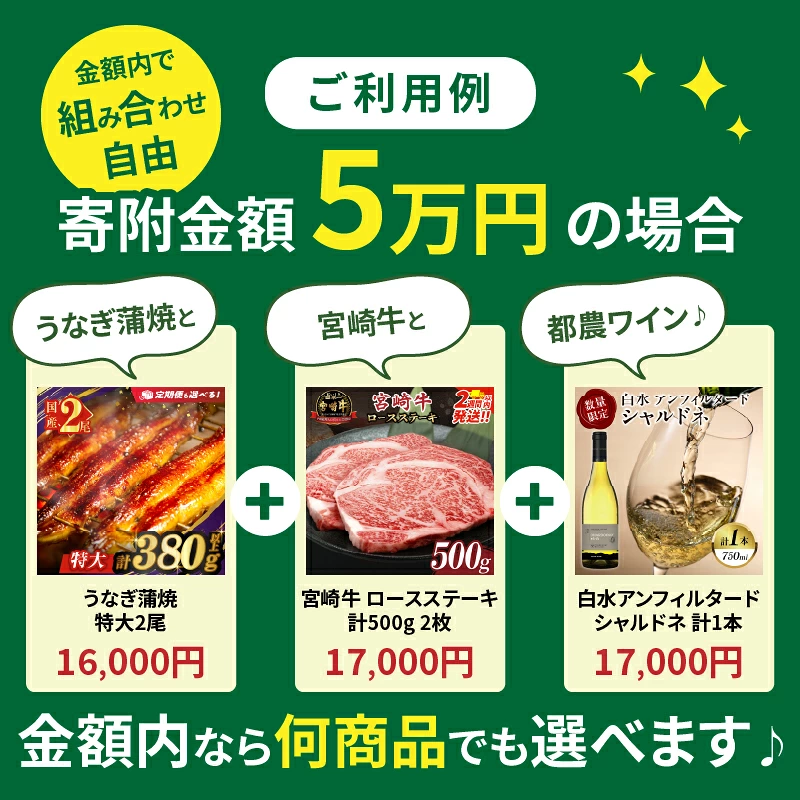 【寄附金額が選べる】≪期限1年間≫あとからセレクト【ふるさとギフト】 あとから選べる カタログ ギフト 鰻 肉 ワイン 都農町_T998-001-SKU