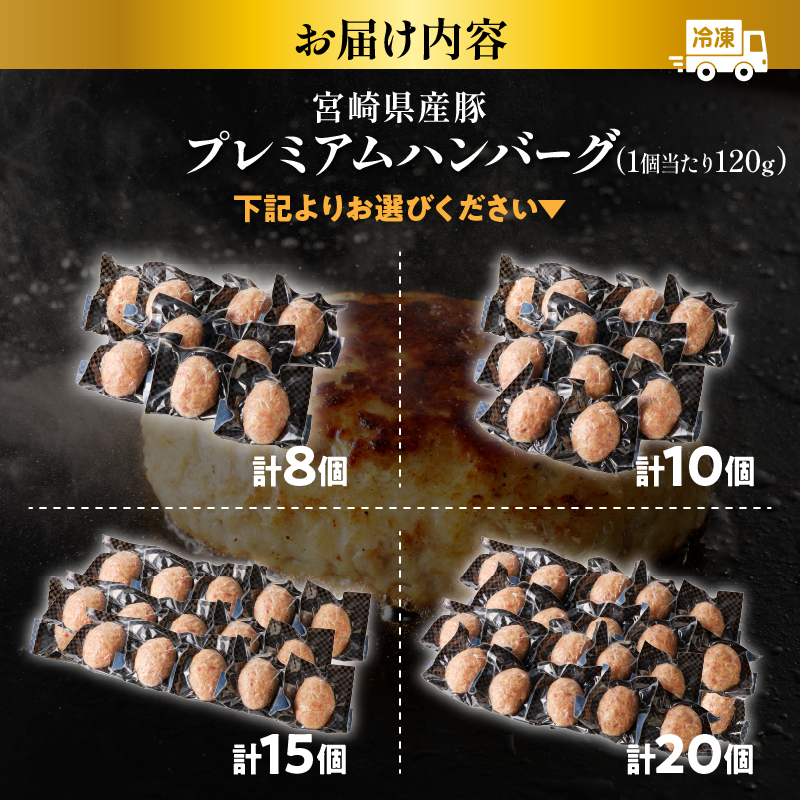 【個数が選べる！！】 宮崎県産豚プレミアムハンバーグ_T001-0107-SKU