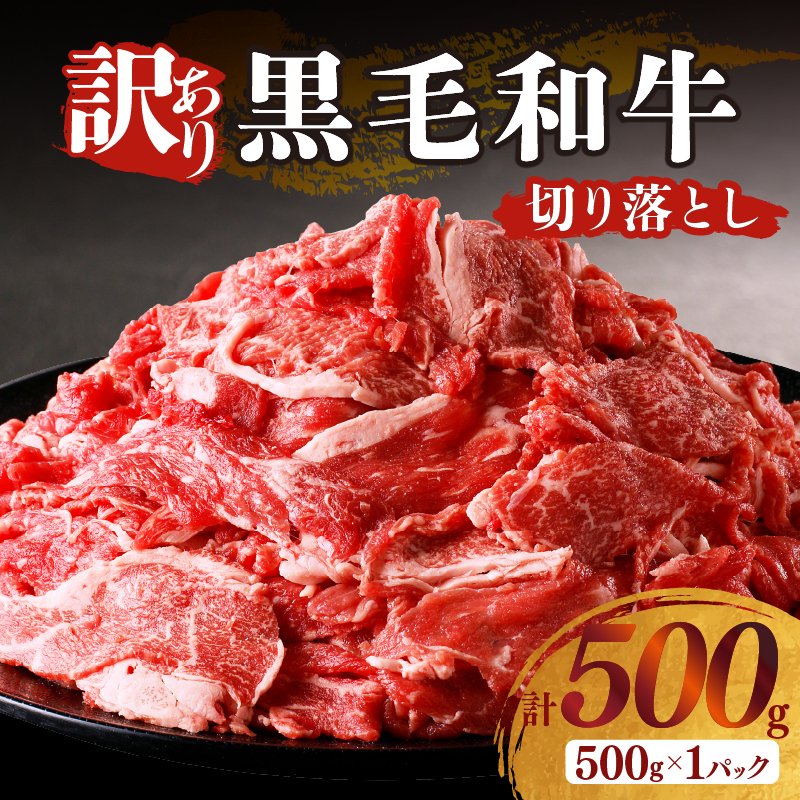 ≪訳あり≫黒毛和牛切り落とし（計500g） 肉 牛 牛肉 国産_T025-0377