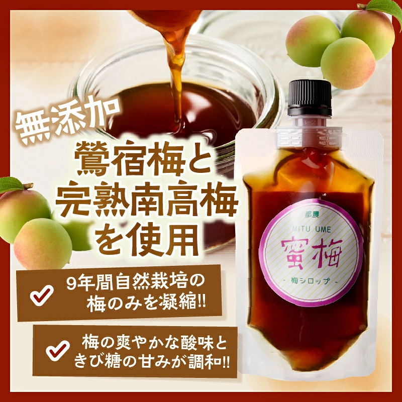 【2週間以内発送】＼ポスト投函／都農町産 蜜梅シロップ(計1本) 梅 加工品 国産_T024-0147