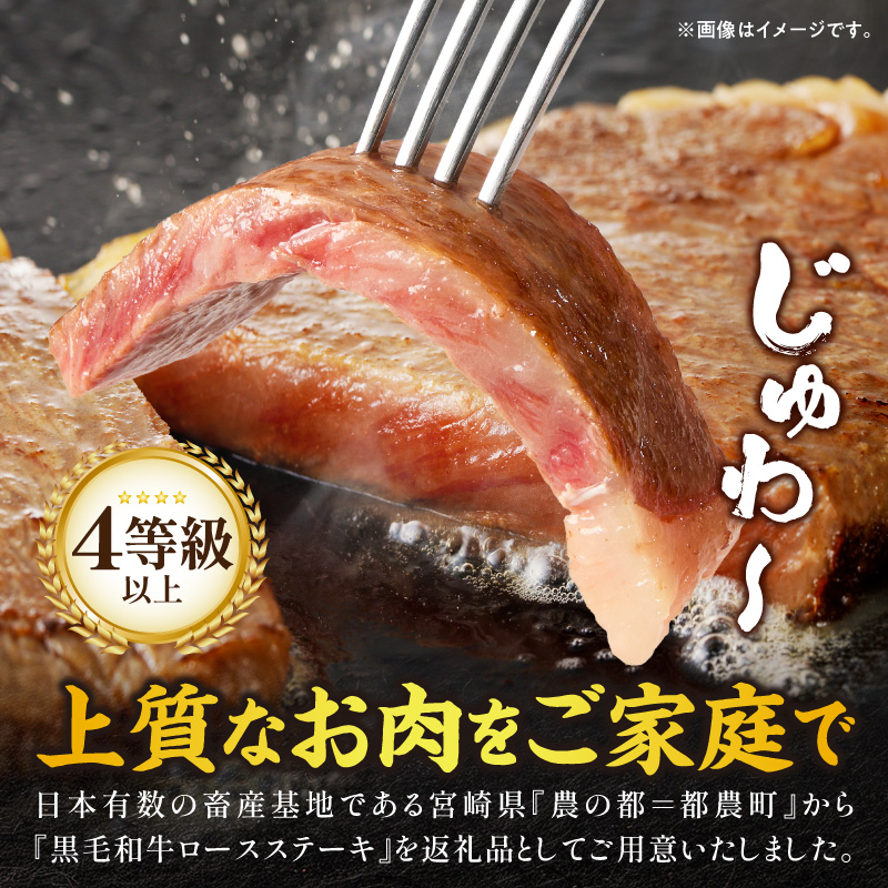 【内容量が選べる】≪宮崎県産≫黒毛和牛ロースステーキ(計500g or 1kg) 肉 牛 牛肉 焼肉 国産_T030-2158-SKU