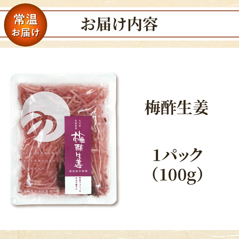 ＼ポスト投函／梅酢生姜100g おかず 漬物 野菜 加工品 国産_T037-0107