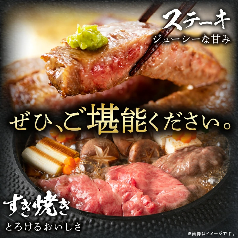 宮崎牛サーロインステーキ&肩(ウデ)すき焼き用セット合計500g 肉 牛 牛肉 焼肉 国産_T009-0037