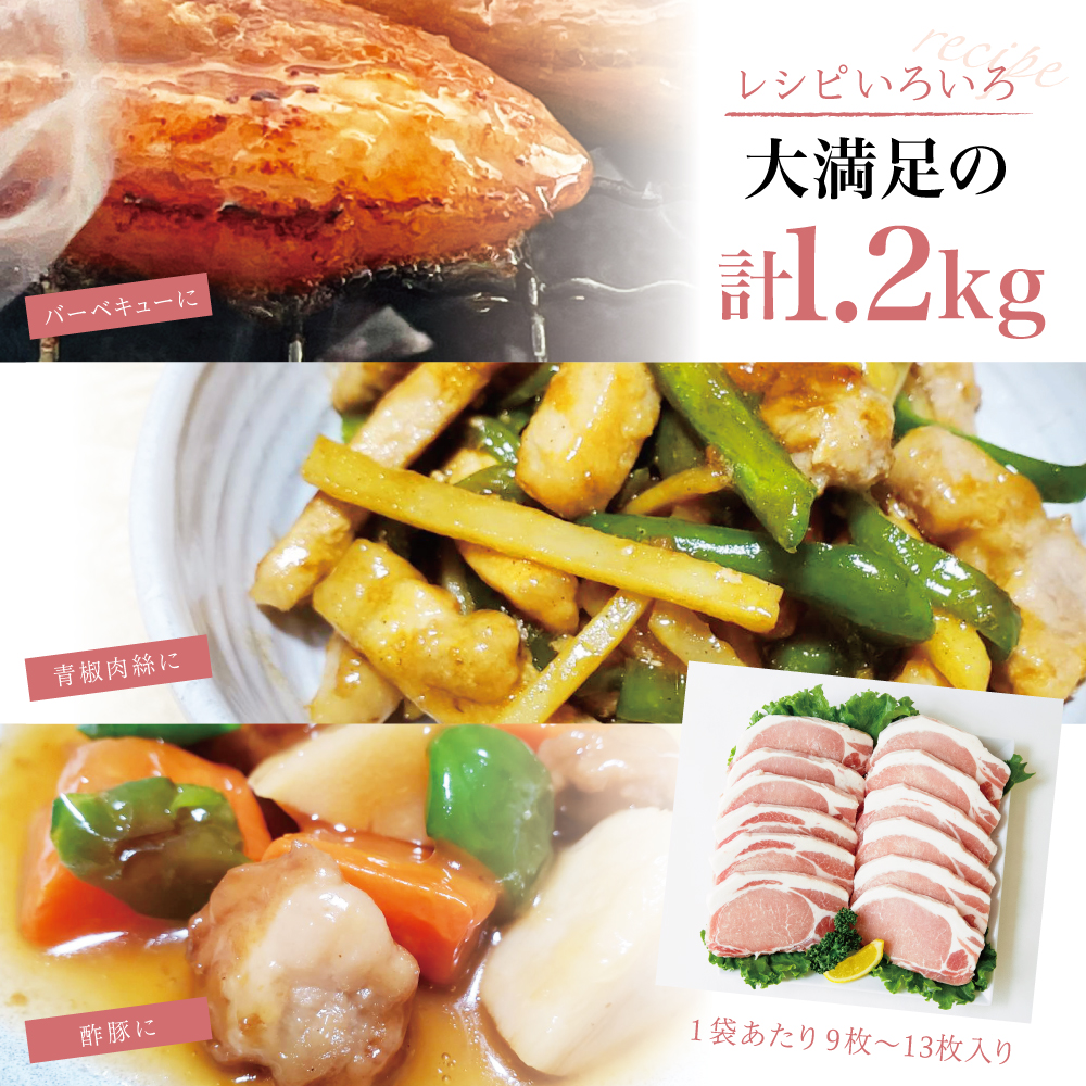 【氷感熟成豚】 鹿児島県産 豚ロース とんかつ・ソテー用 計1.2kg 肉 お肉 焼肉 炒め物 とんかつ ステーキ ソテー 照焼き  おかず 惣菜 お弁当 豚肉 かごしま グルメ 冷凍 スターゼン