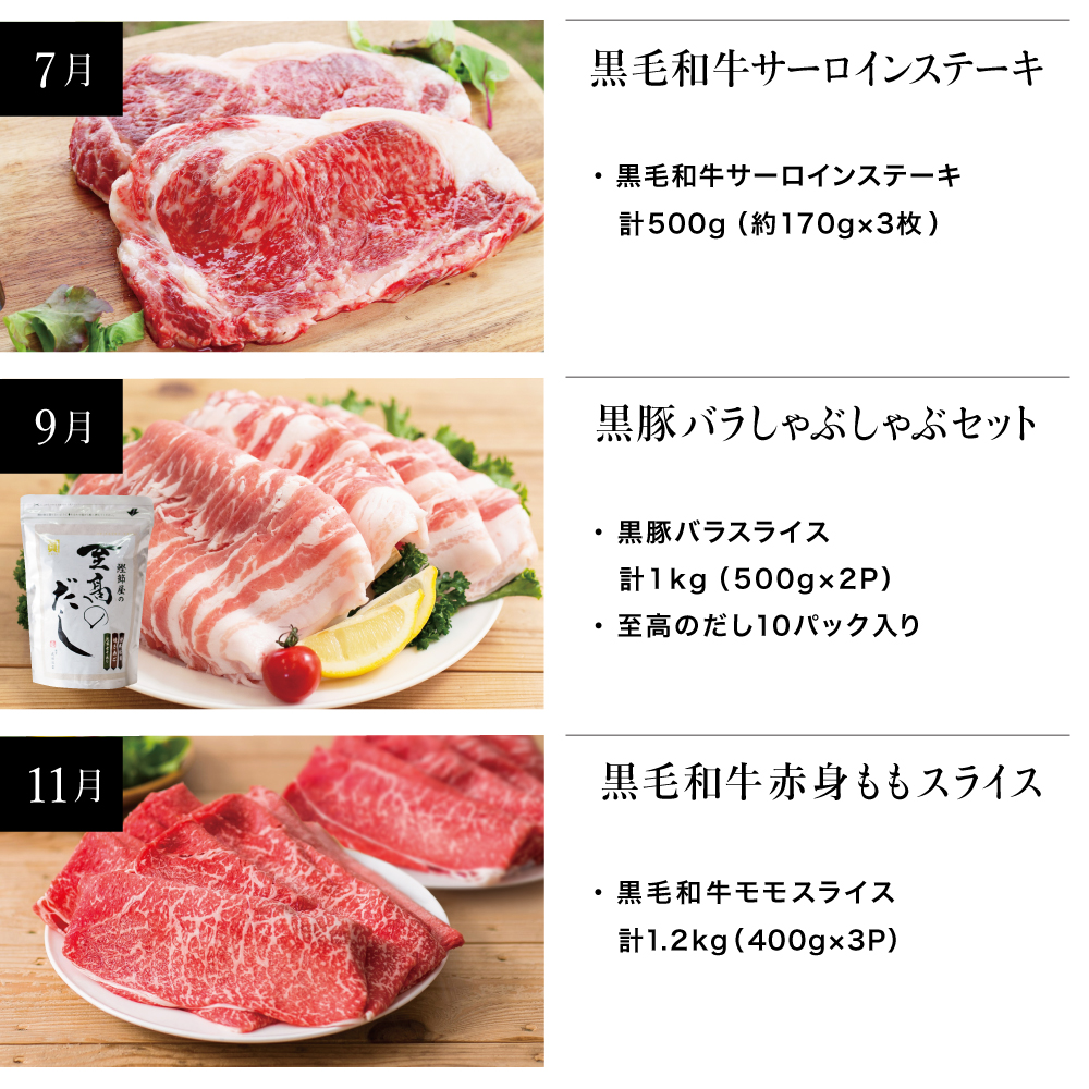 【スターゼン厳選定期便】鹿児島県産黒毛和牛・黒豚定期便（全6回） サーロイン ステーキ 切り落とし しゃぶしゃぶ 焼肉 すき焼き ローススライス 定期便 冷凍 スターゼン